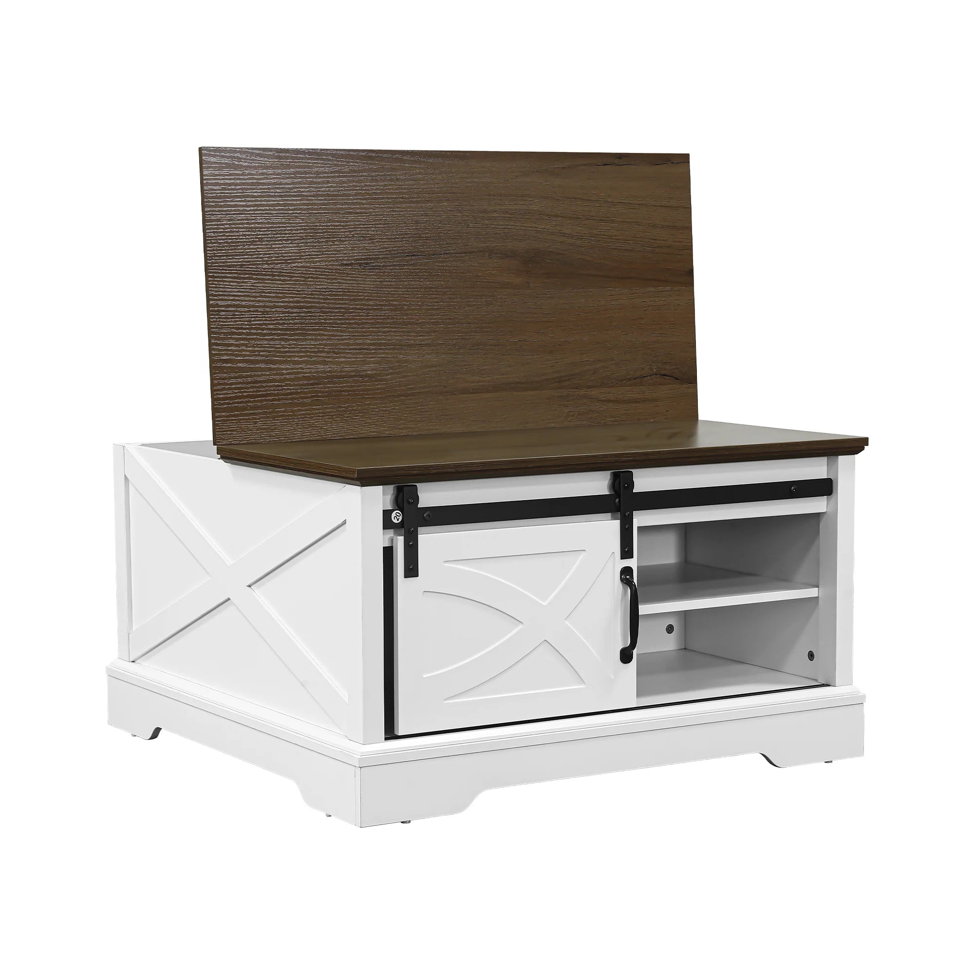 31" Modern Lift Top Coffee Table with Storage Cabinet