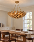 22" Elmer Farmhouse Golden Chandelier