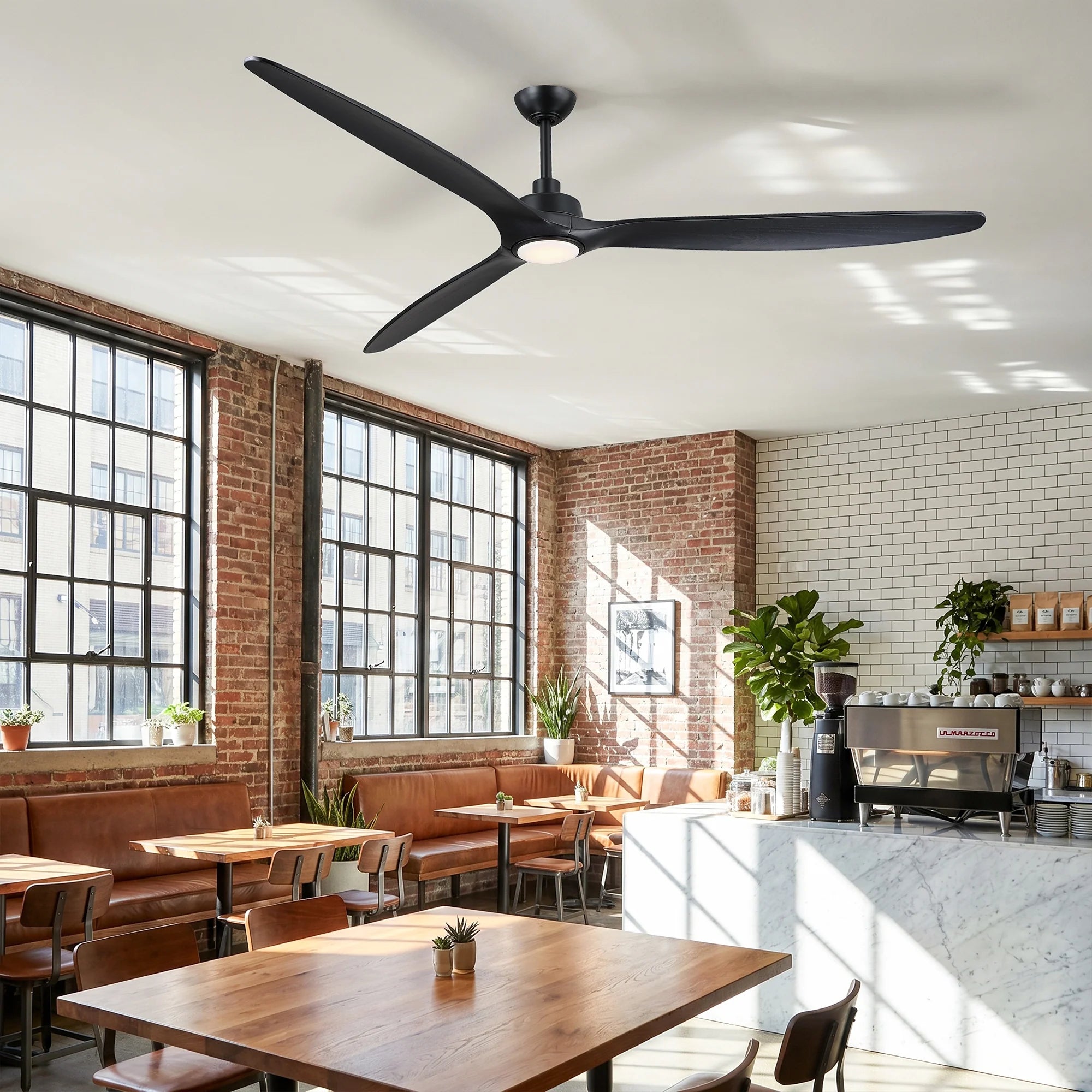 80" Aurix Luxury Solid Wood Blade Ceiling Fan