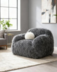 43" Darwen Modern Swivel Accent Chair with Matching Pillow