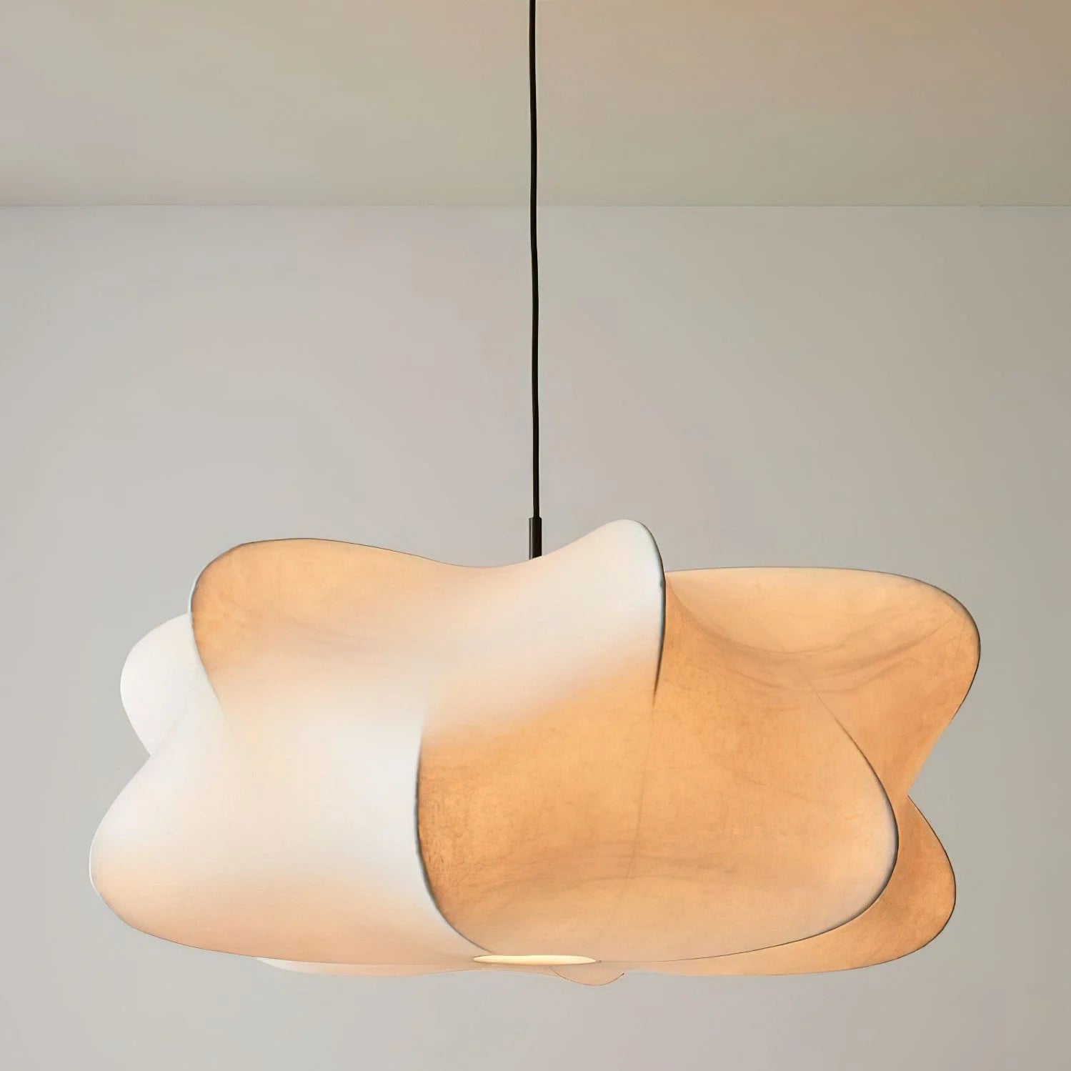 Cloud Pendant Light White Cocoon Silk Fabric