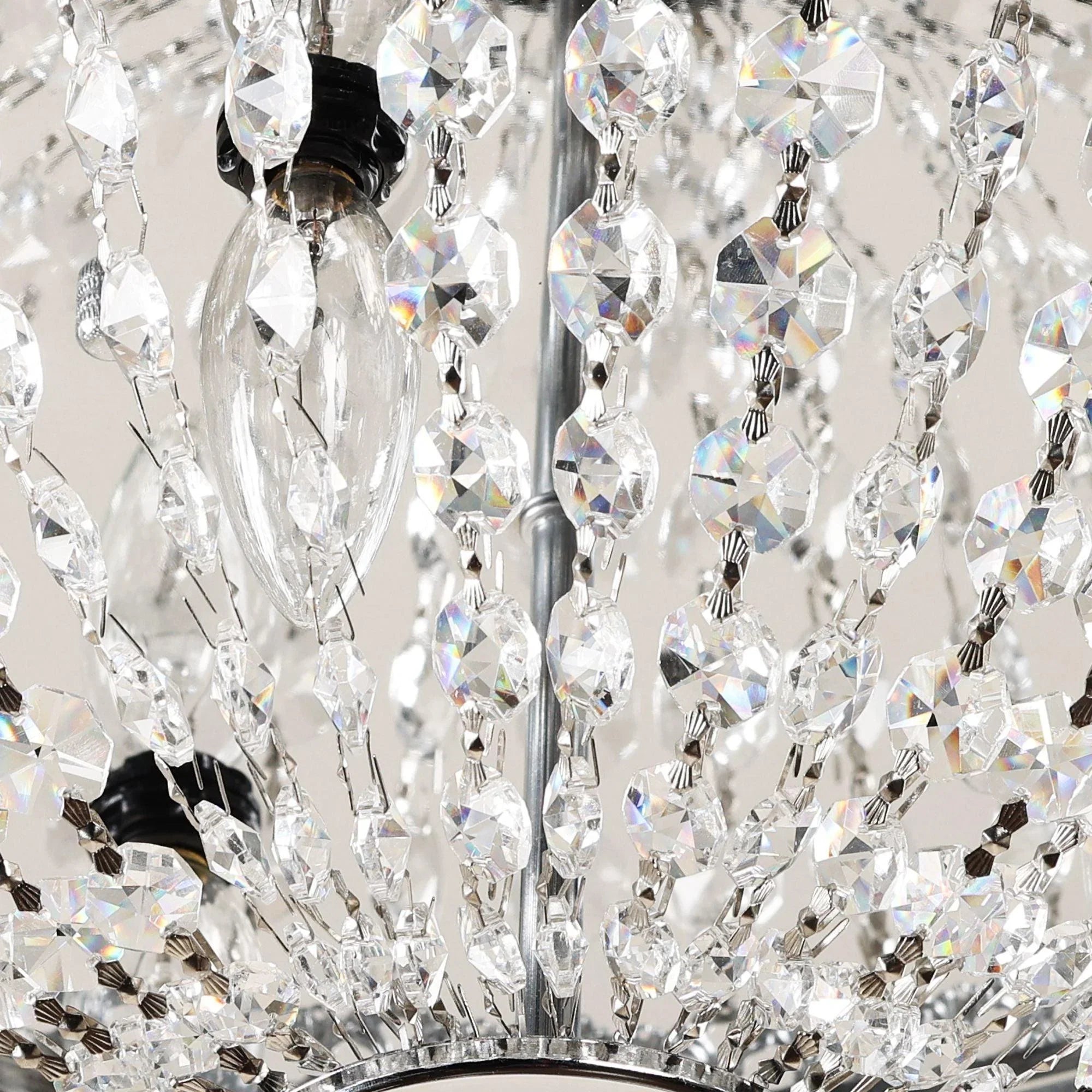 14 Inch Erhard 3 Light Chrome Flush Mount Ceiling Light - IPLUS Lighting