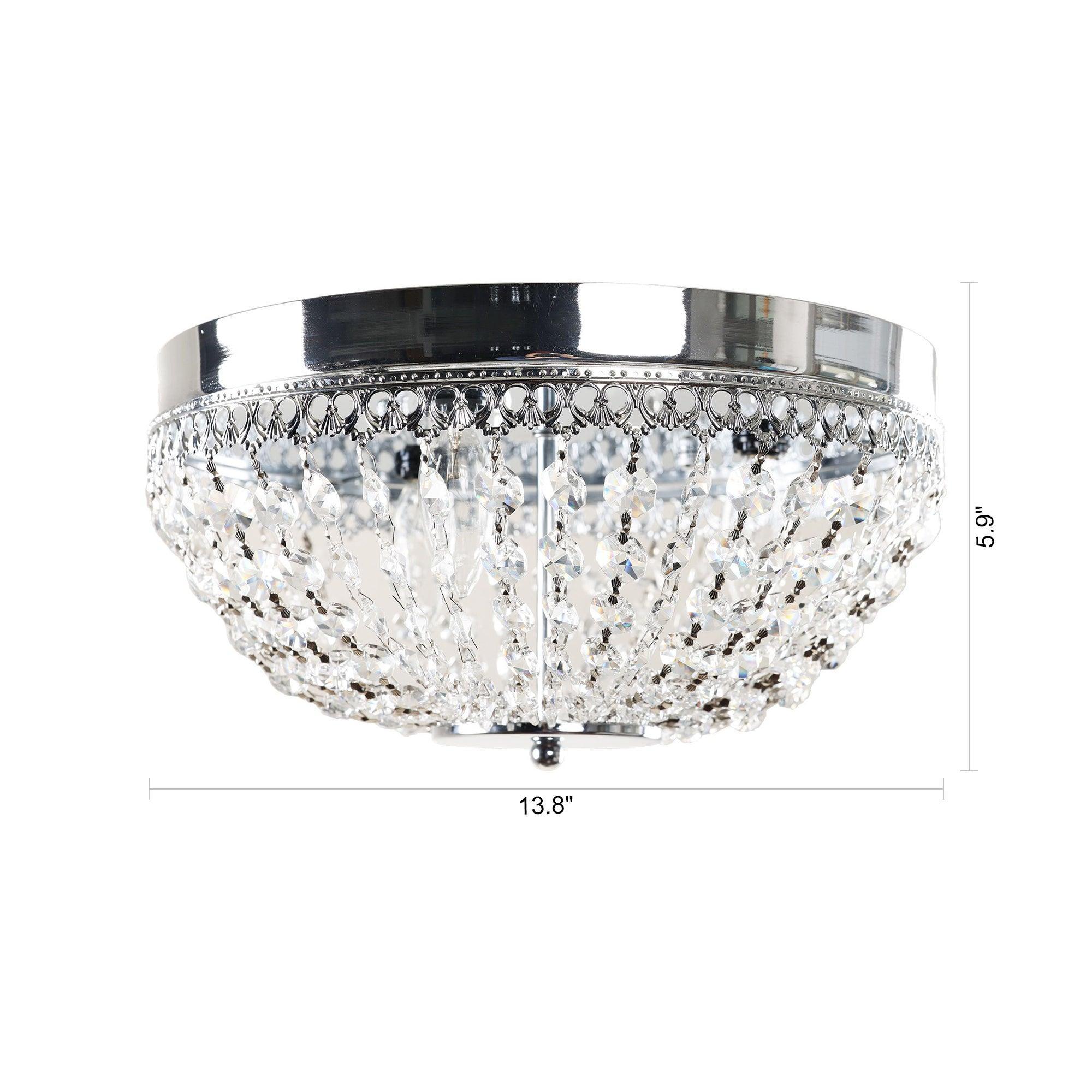 Erhard 13 in. 3-Light Chrome Flush Mount Light - ParrotUncle