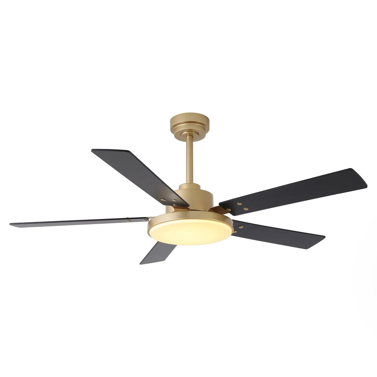 52" Auren Modern Brass LED Ceiling Fan with Reversible Blades