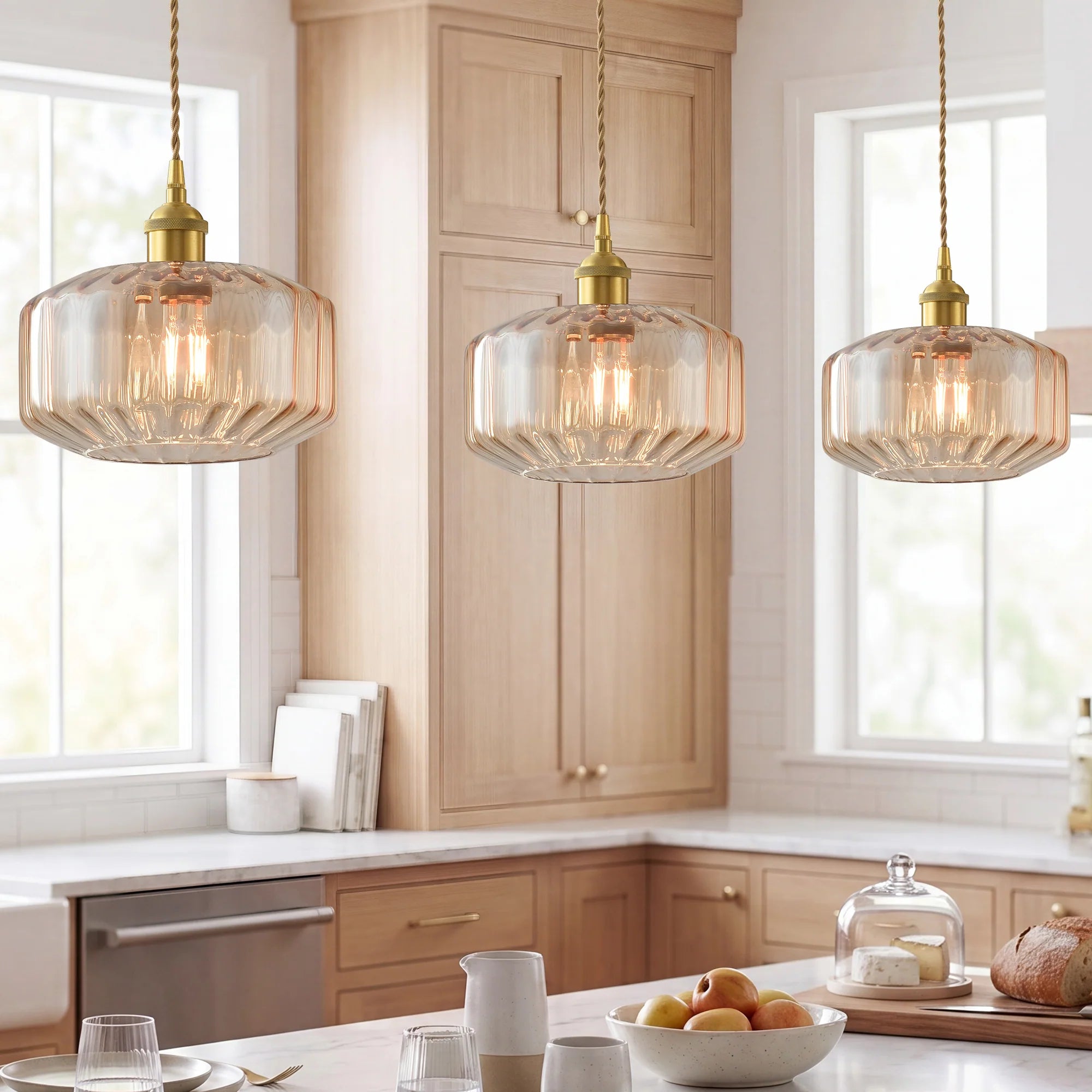 Gerald 1-Light Modern Gold Island Pendant