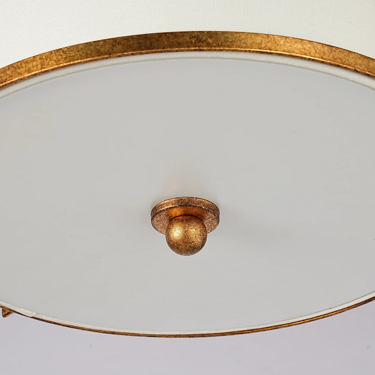 Aveline 3-Light Antique Gold Semi-Flush Mount Ceiling Light