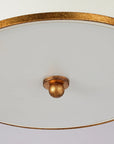 Aveline 3-Light Antique Gold Semi-Flush Mount Ceiling Light