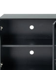 55" Aria Modern Oak Sideboard Cabinet with Arched Glass Doors