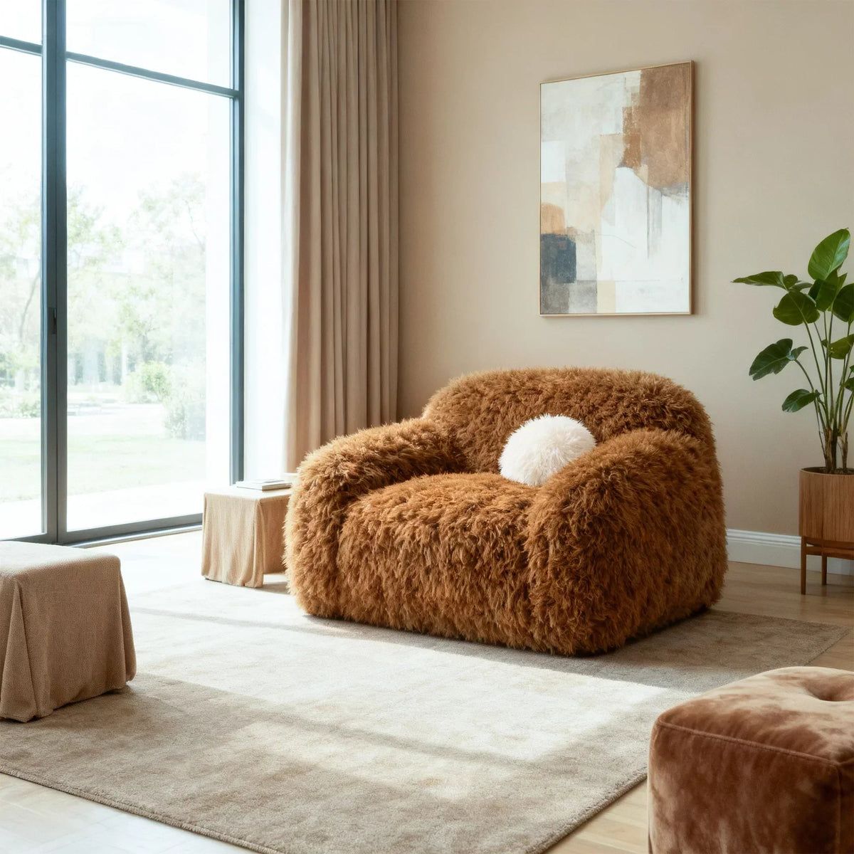 43" Darwen Modern Swivel Accent Chair with Matching Pillow