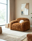 43" Darwen Modern Swivel Accent Chair with Matching Pillow