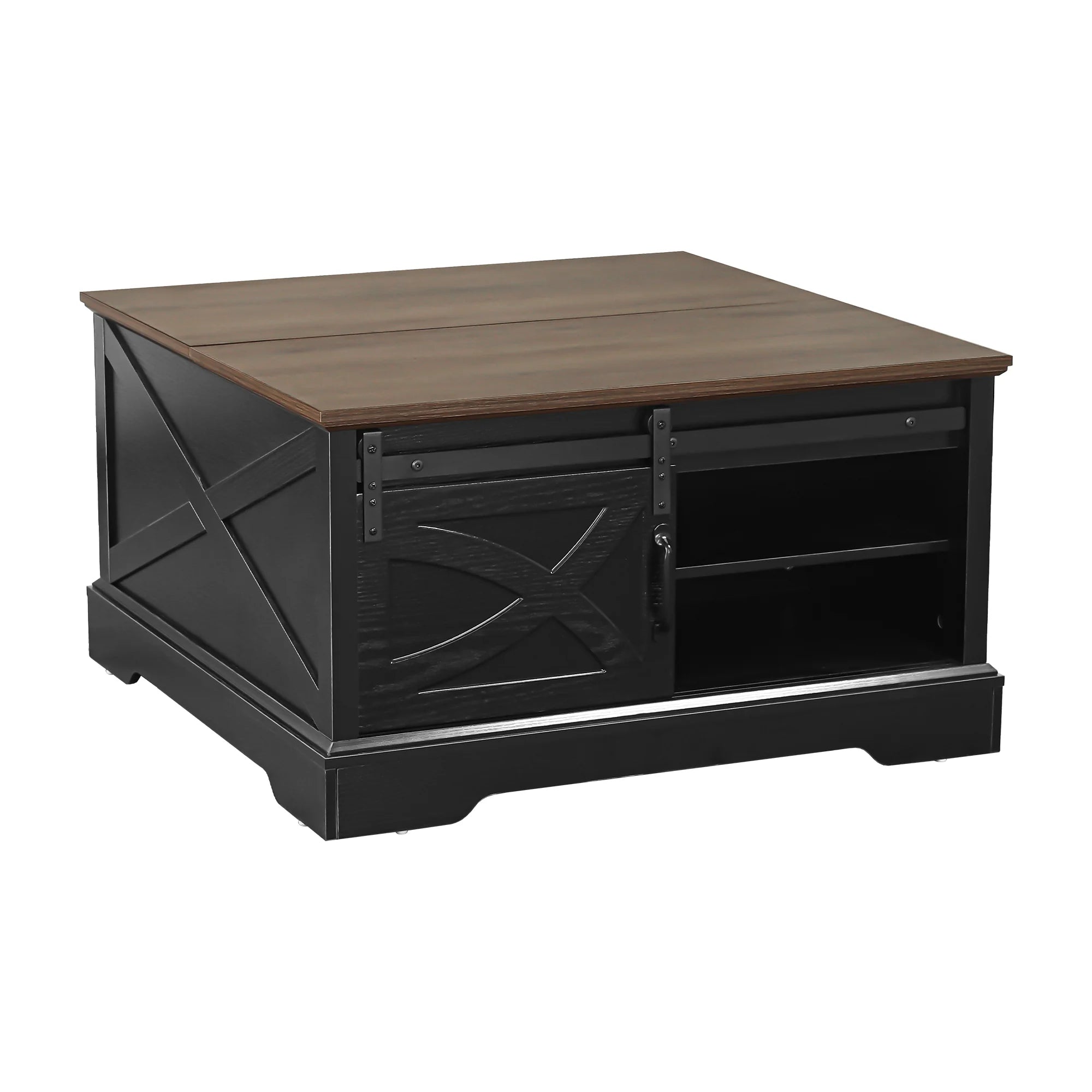 31" Modern Lift Top Coffee Table with Storage Cabinet