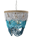 Hatfield Bohemia Style 4 Light Wood Beaded Chandelier - IPLUS Lighting