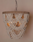 Hatfield Bohemia Style 4 Light Wood Beaded Chandelier - IPLUS Lighting