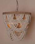 Hatfield 4-Light Bohemia Style Ombre Wood Beaded Tiered Chandelier - ParrotUncle