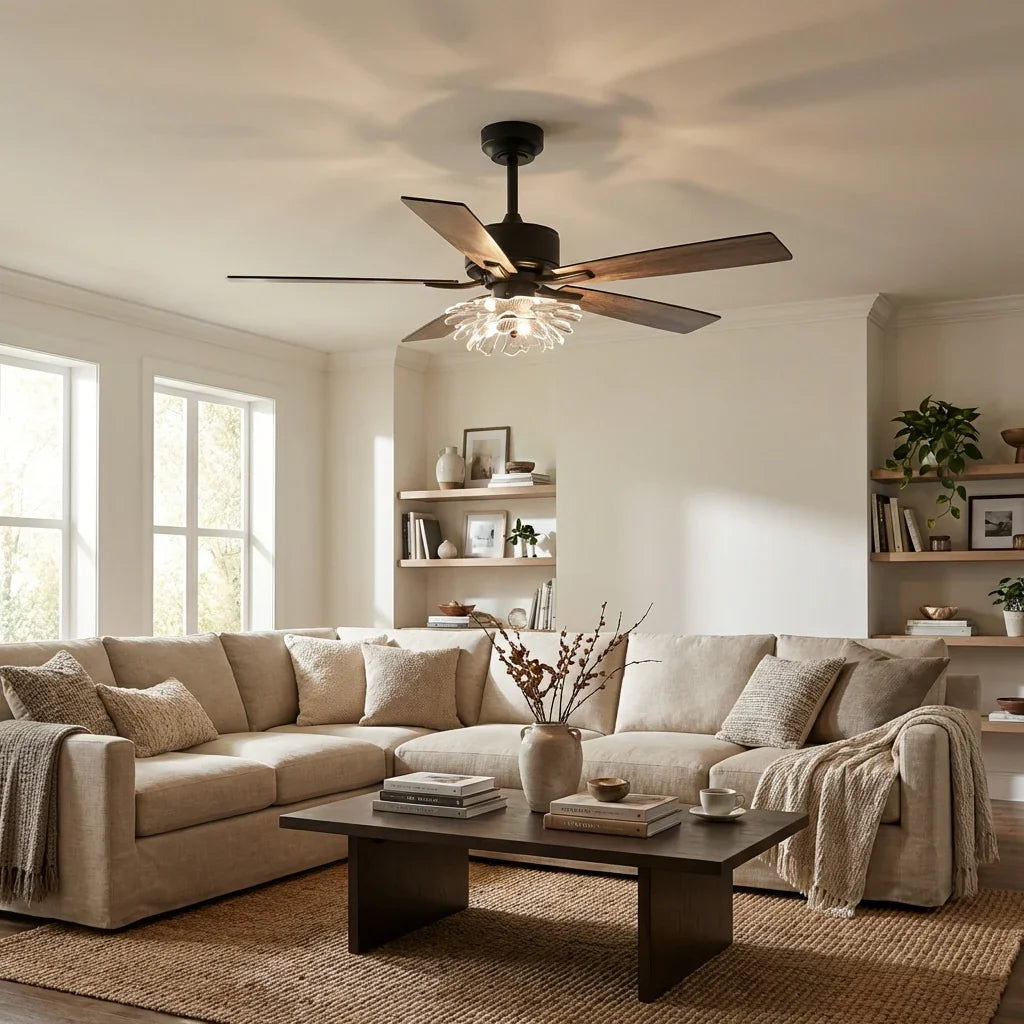52" Rory Modern Downrod Mount Ceiling Fan