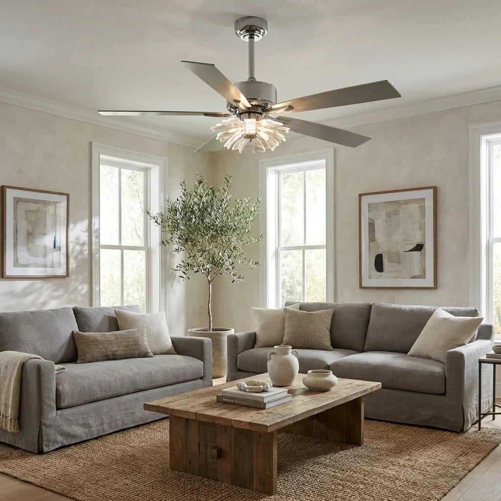 52" Rory Modern Downrod Mount Ceiling Fan
