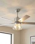 52" Archer Satin Nickel Ceiling Fan