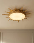 Dana Golden Sunburst 25 Inch LED Flush Mount Ceiling Light
