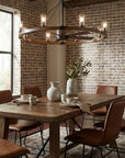 52" Amelia Black Industrial Fandelier