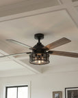 52" Industrial Reversible Mesh Led Ceiling Fan