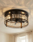 Modern Crystal 3 Light Flush Mount Ceiling Light