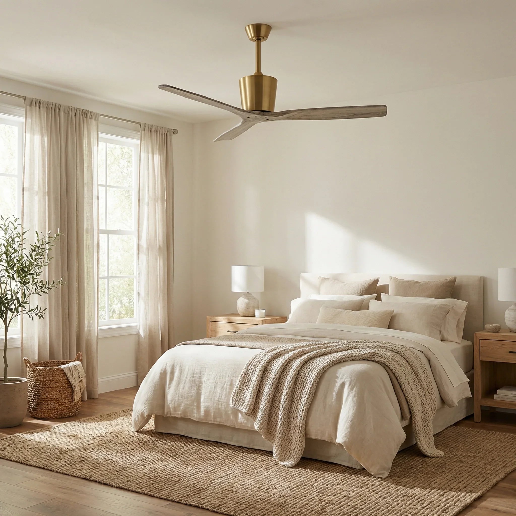 54 Inch Dylan Solid Wood Mount Ceiling Fan