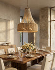 Modern Golden Farmhouse 4-Light Dry Rated Chandelier