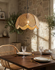 16" Verne Bohemian Rattan Pendant Light