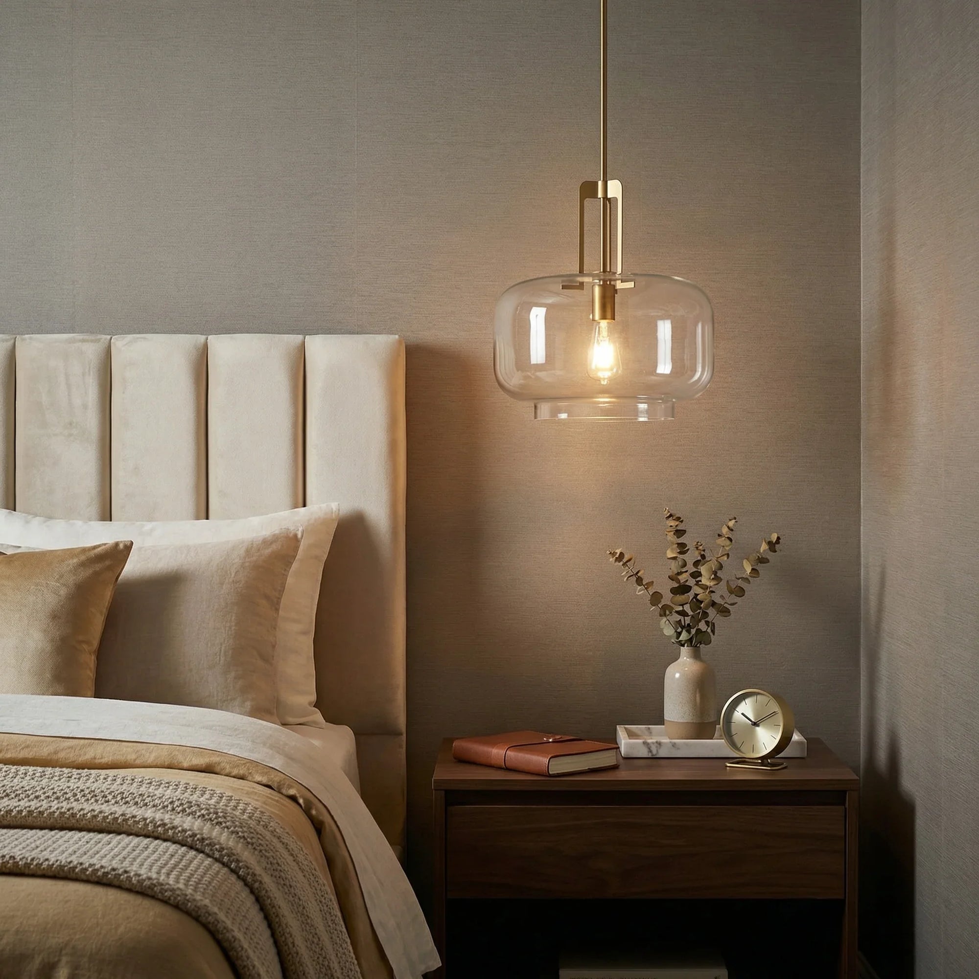 15" Toby Brushed Brass Island Pendant Light