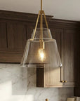 15" Todd Brushed Brass Island Pendant Light