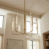 34 “ Gloriana Luxury Modern Golden Glass Chandelier