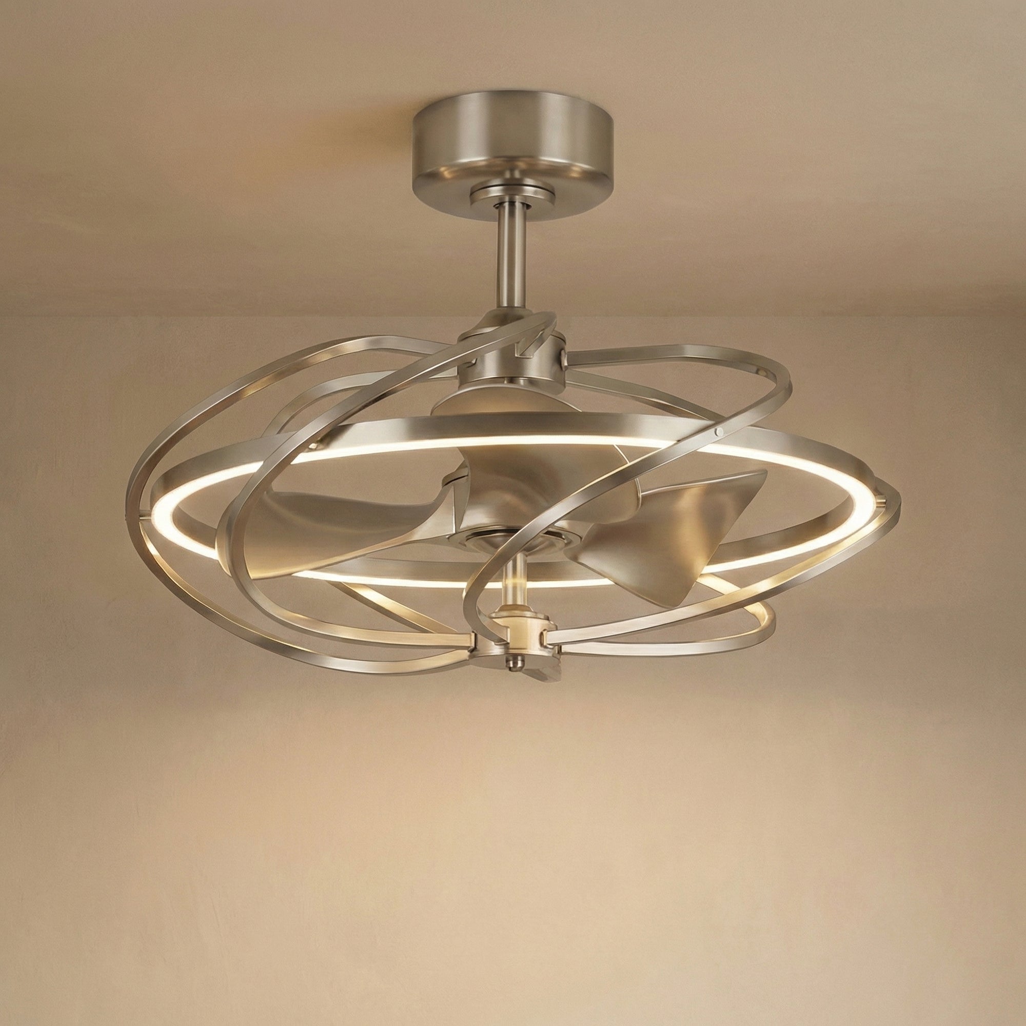 27" Bucholz Brushed Nickel Ceiling Fan