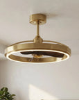27" Arthur Industrial DC Motor Downrod Mount Ceiling Fan with Lighting and Remote Control