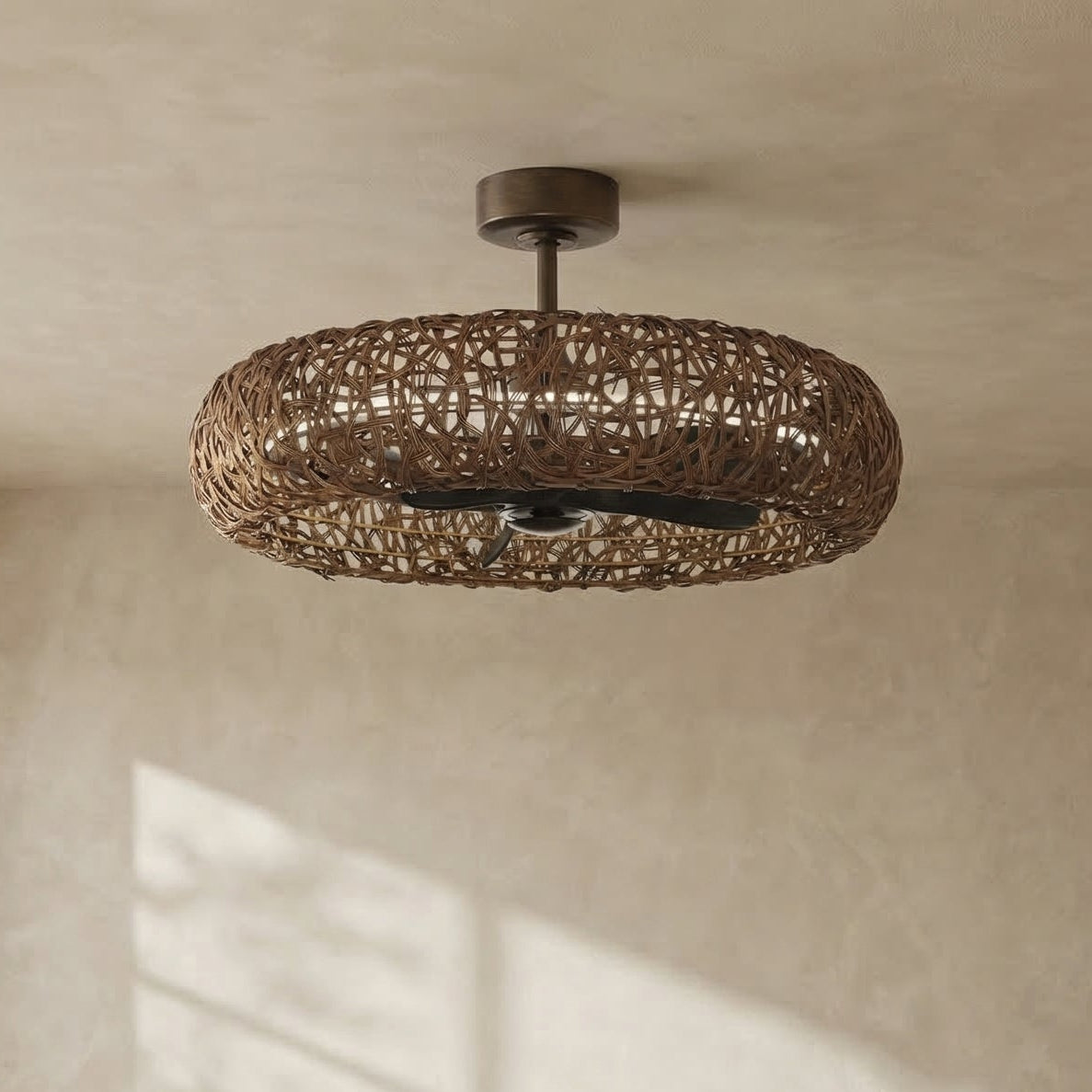 35" Hamptons Bronze Caged Ceiling Fan