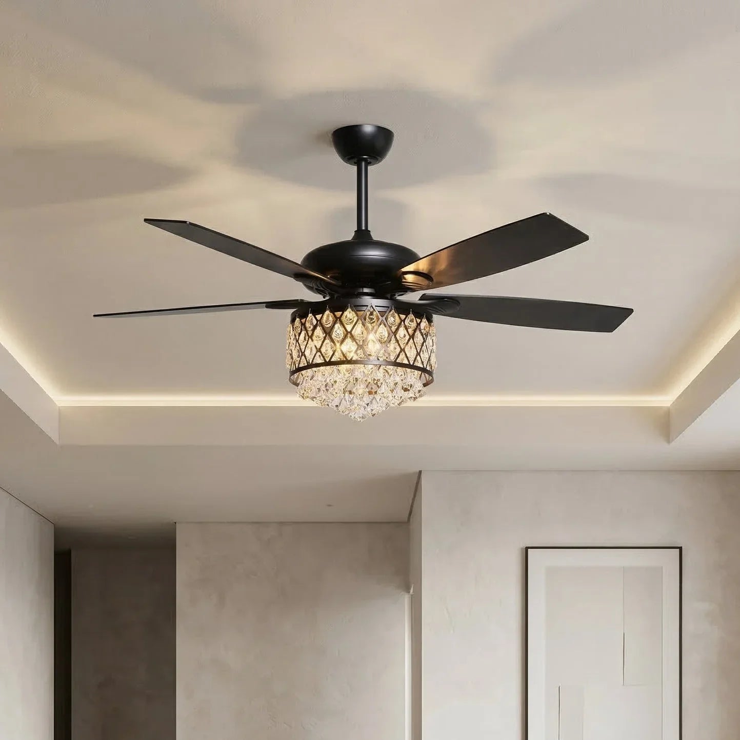 52" Wethington Crystal Ceiling Fan