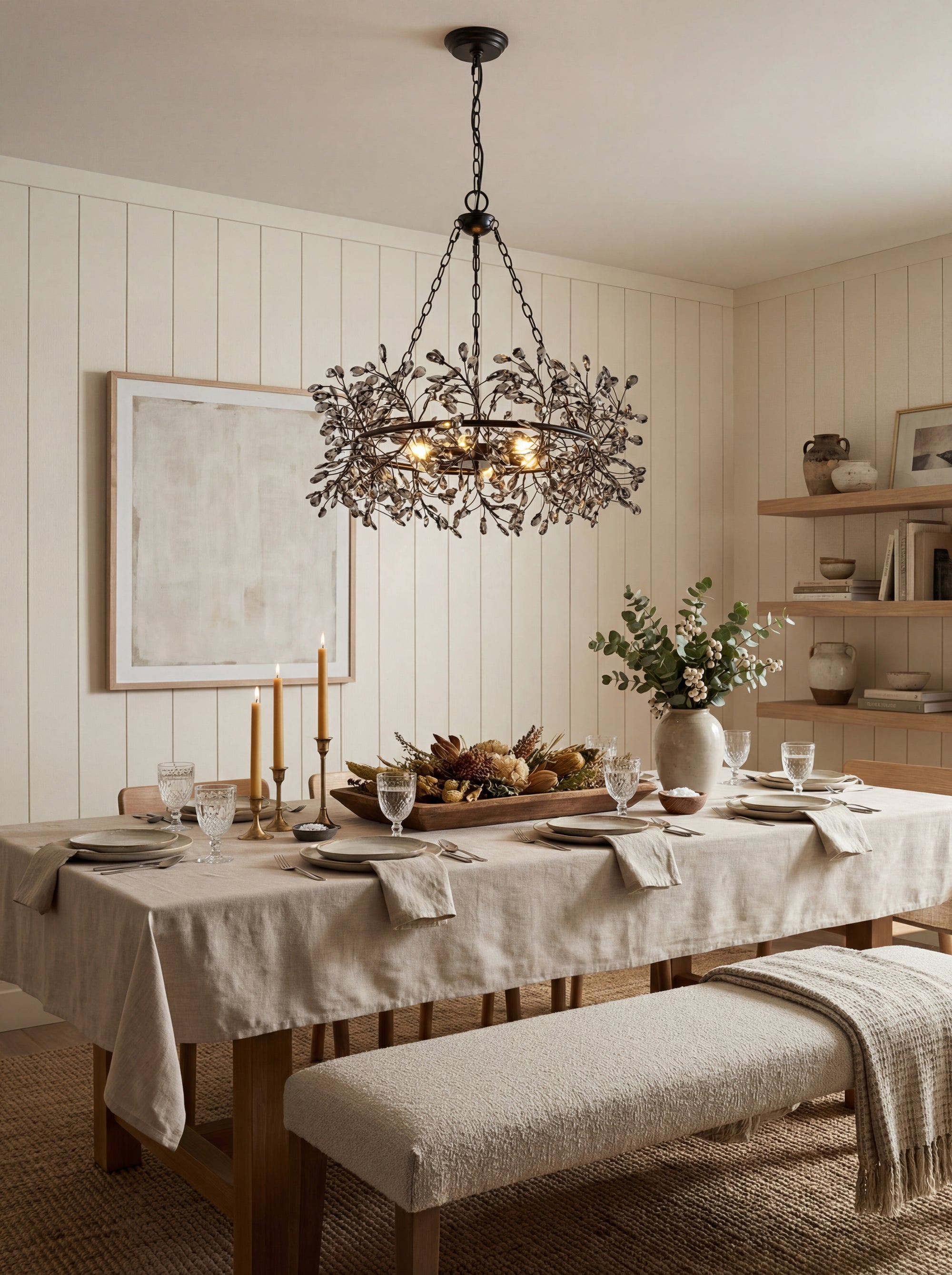 31" Saxon Crystal Chandelier