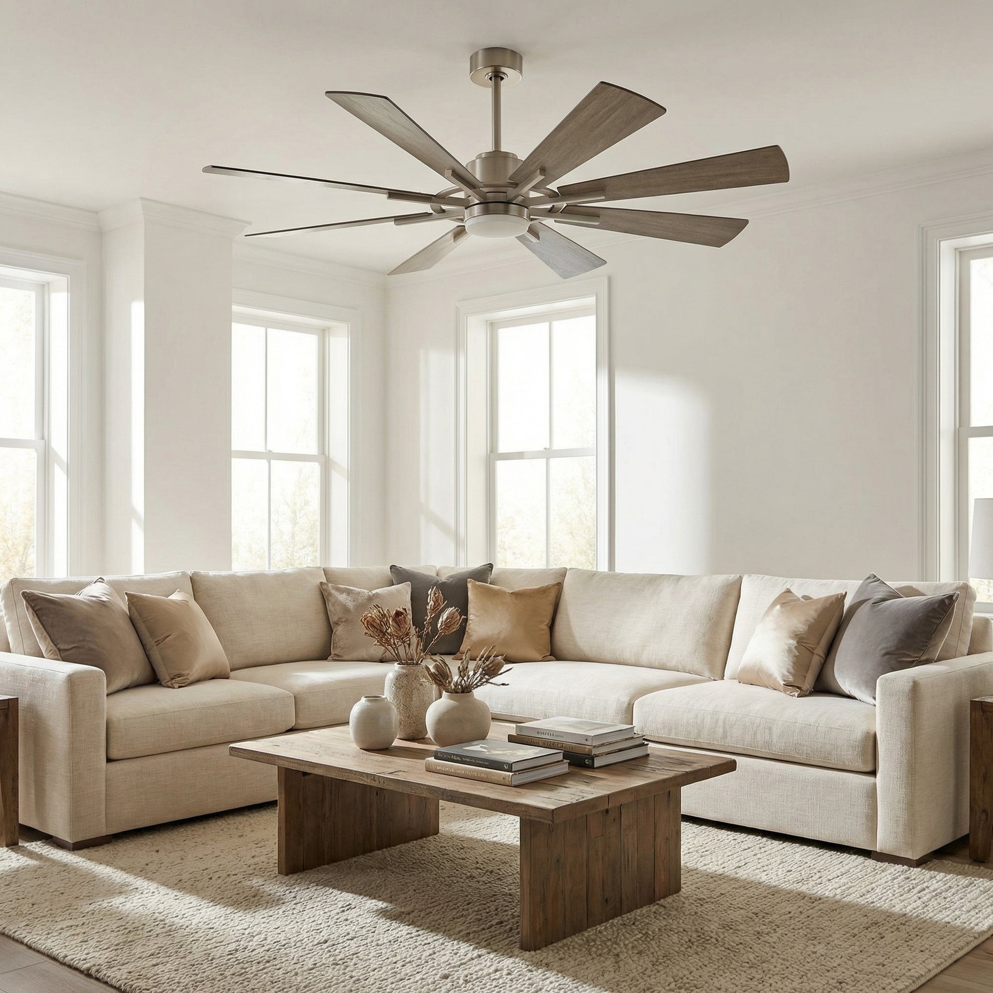 60" Oretha Windmill 8 Blades LED Ceiling Fan