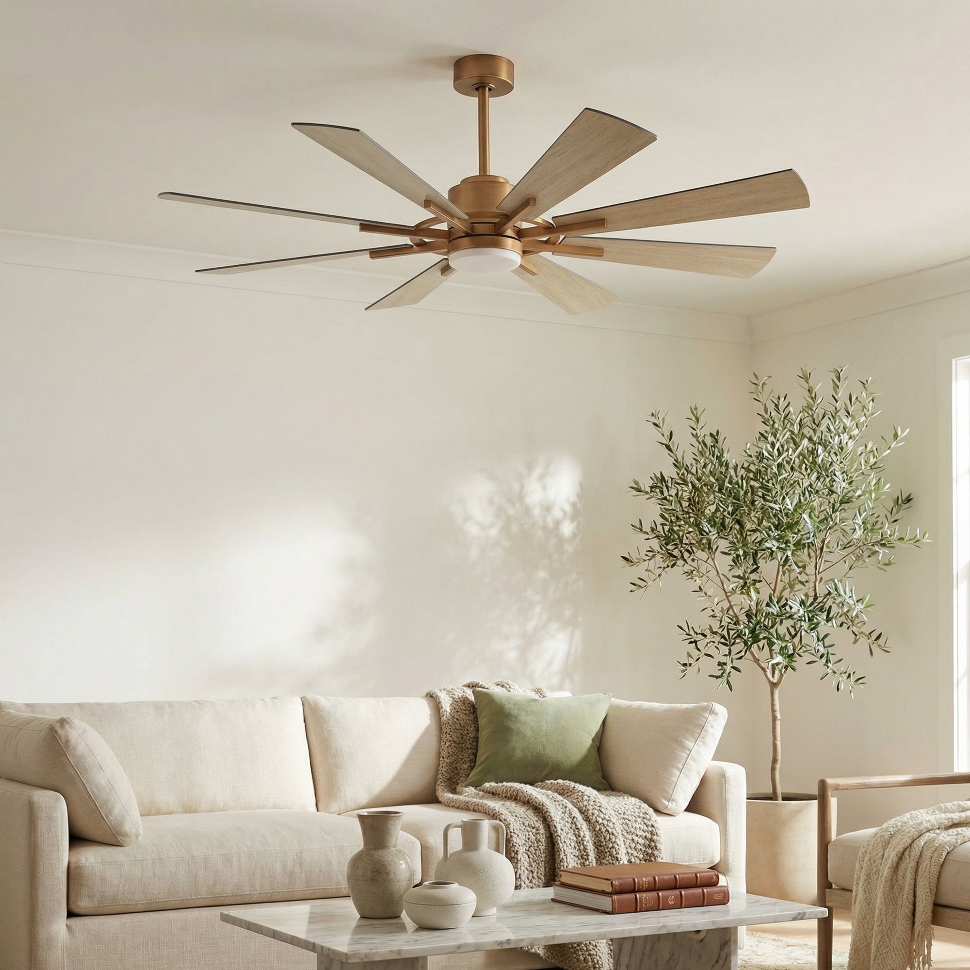 60" Oretha Windmill 8 Blades LED Ceiling Fan
