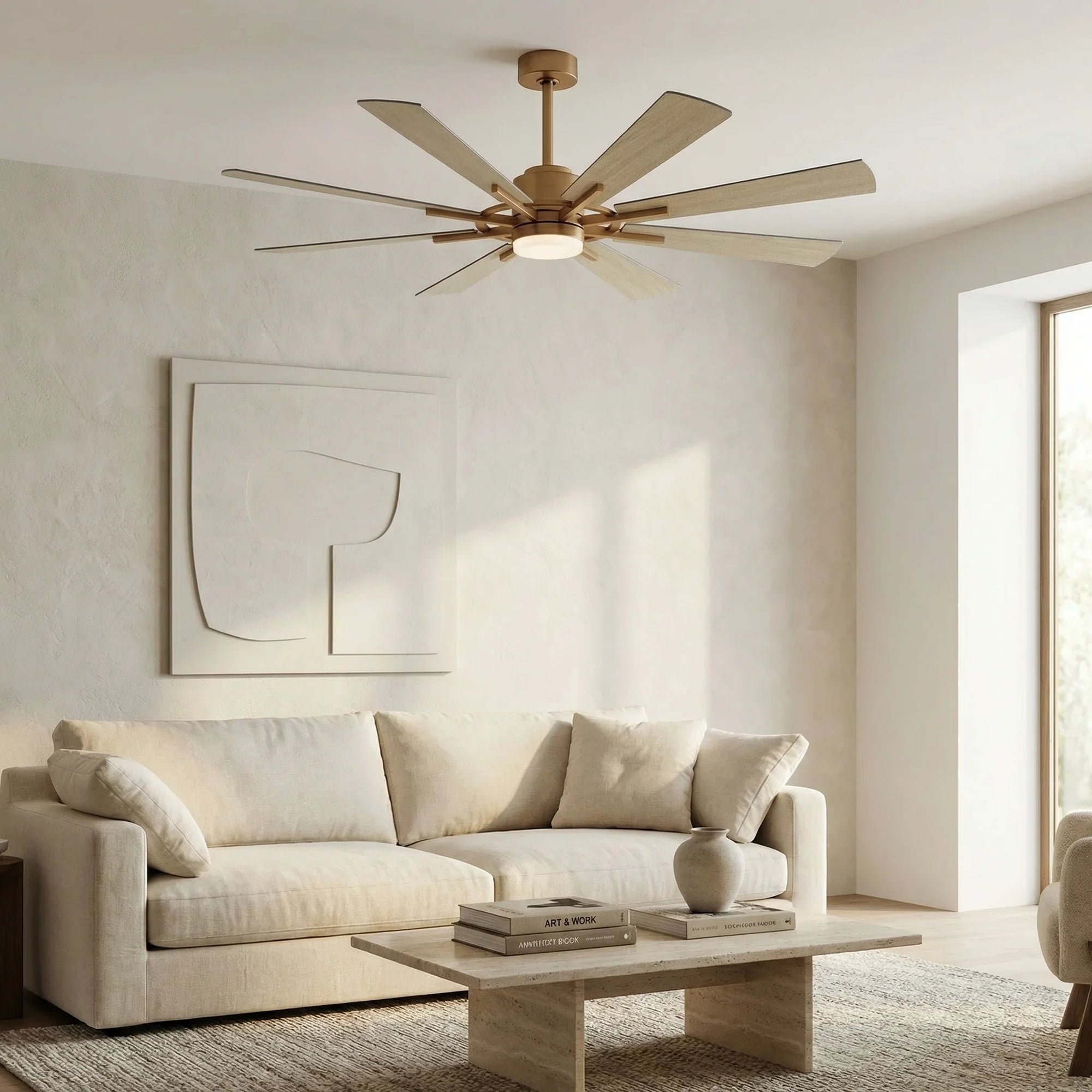 60" Oretha Windmill 8 Blades LED Ceiling Fan