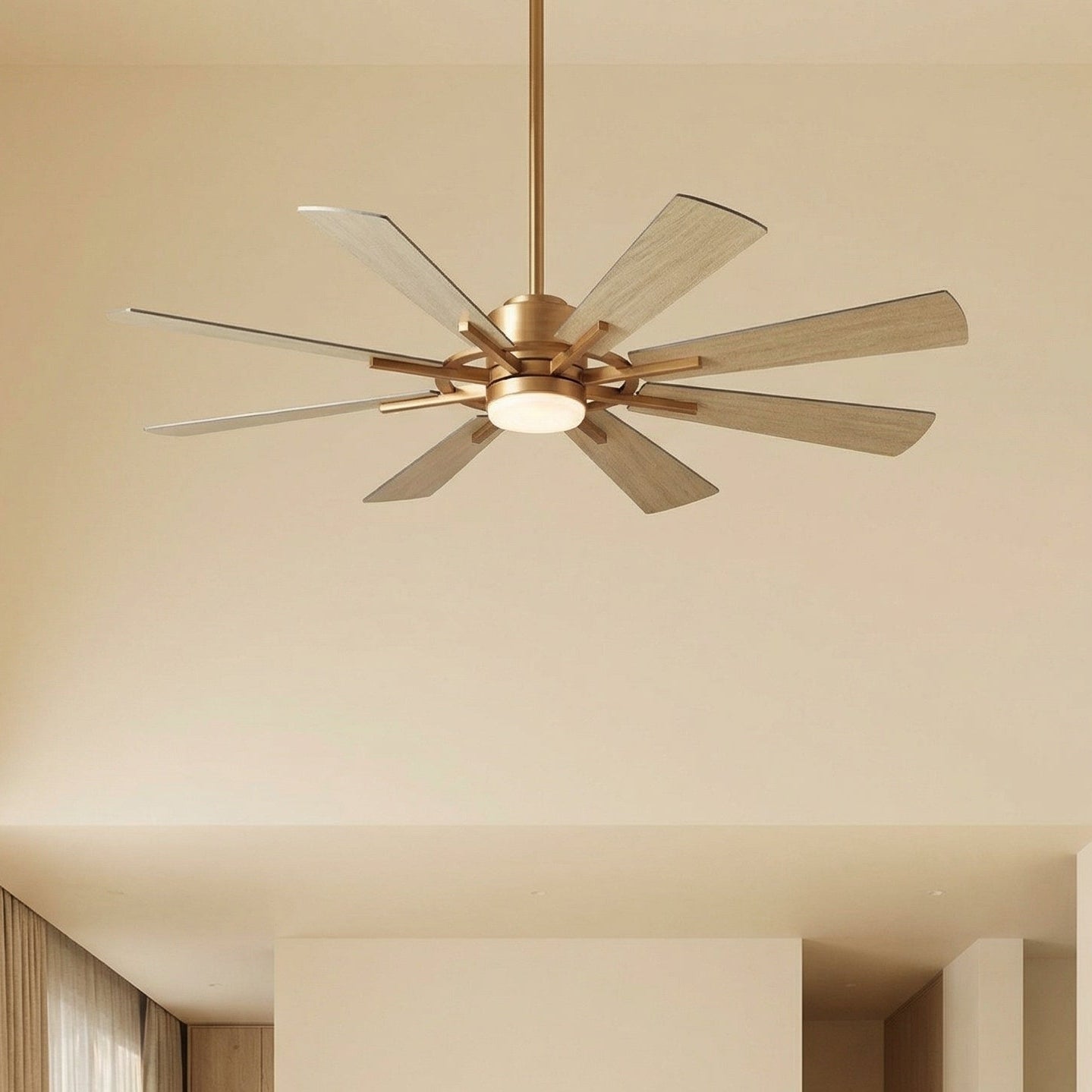 60" Oretha Windmill 8 Blades LED Ceiling Fan