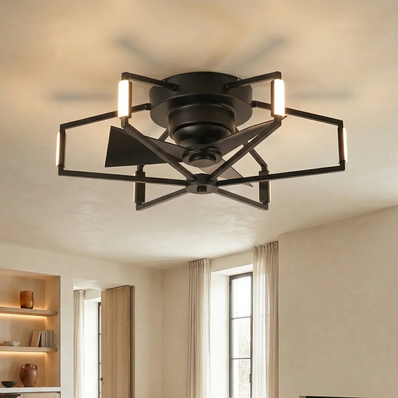 21" Wade Black Industrial Ceiling Fan