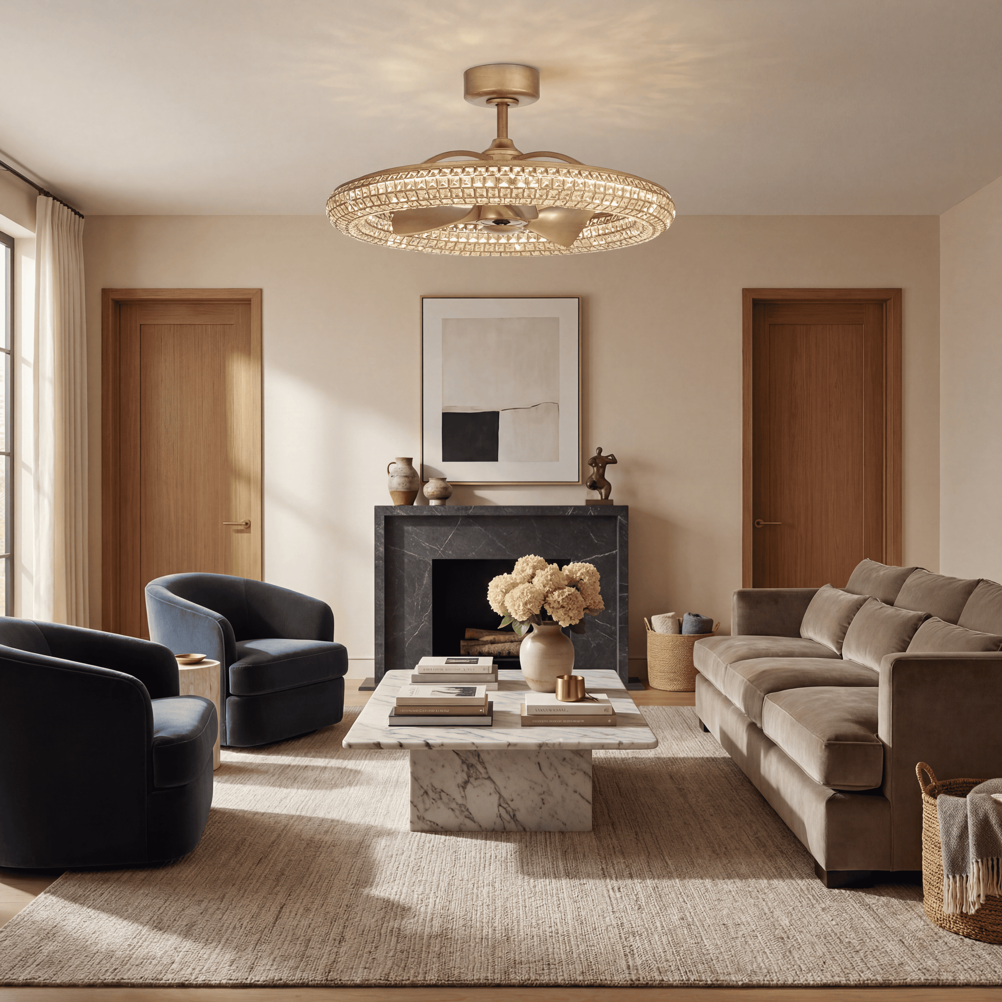 33" Nova Crystal Ceiling Fan