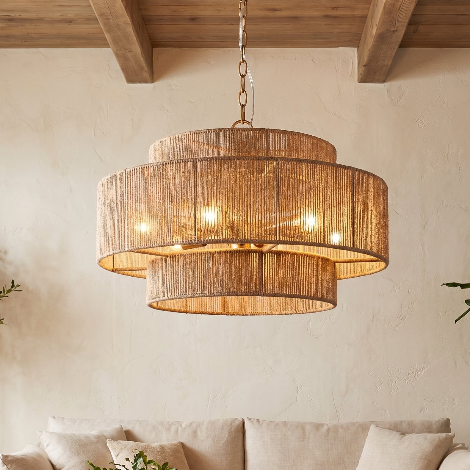 Bohemian 6-Light Drum Pendant Light