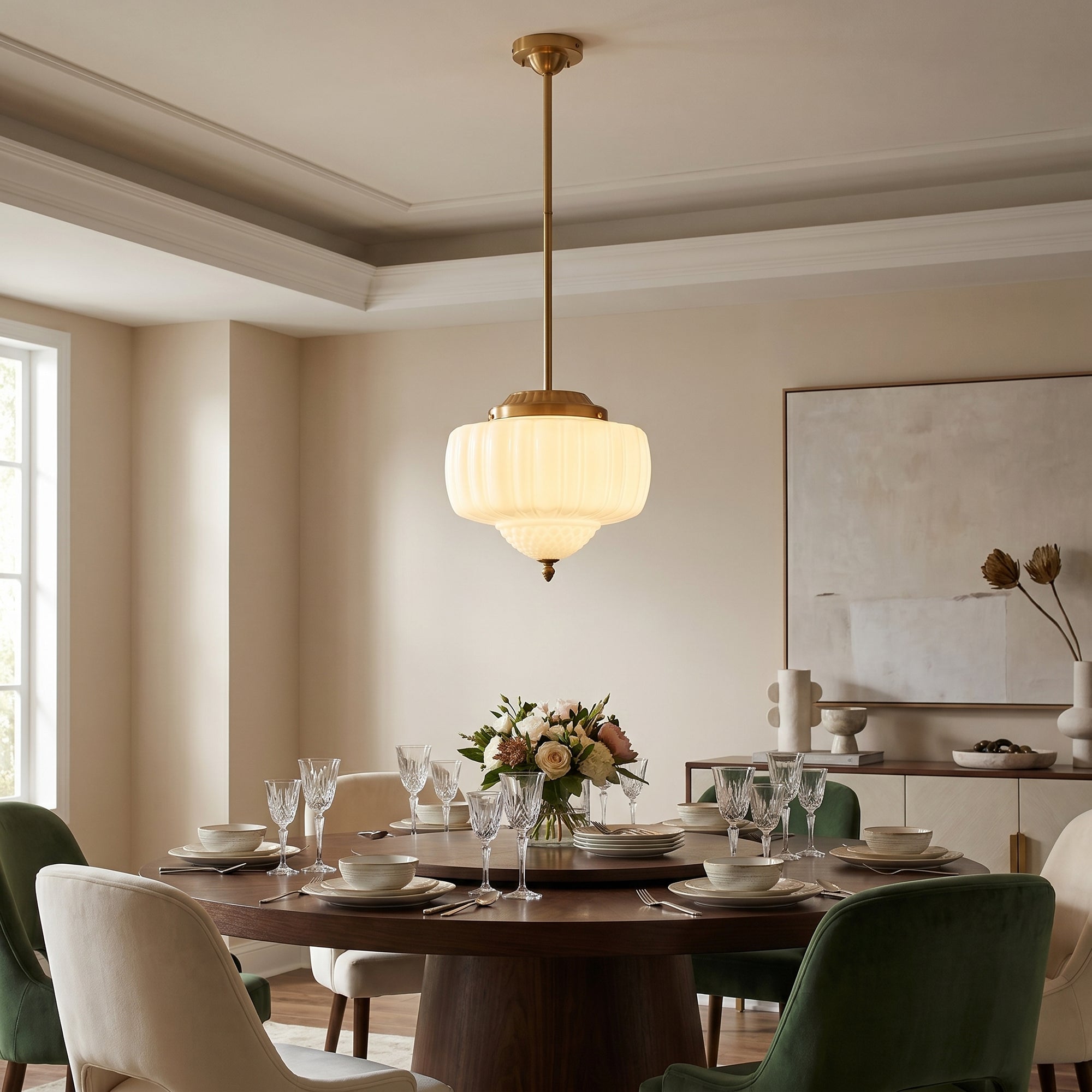 Phyllis Gold Brass 3-Light Island Pendant Light