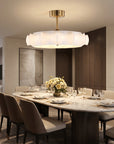 30" Golden Downrod Mount Crystal Luxury Fandelier