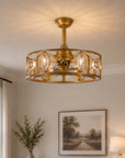 22" Kashmir Golden Crystal Fandelier