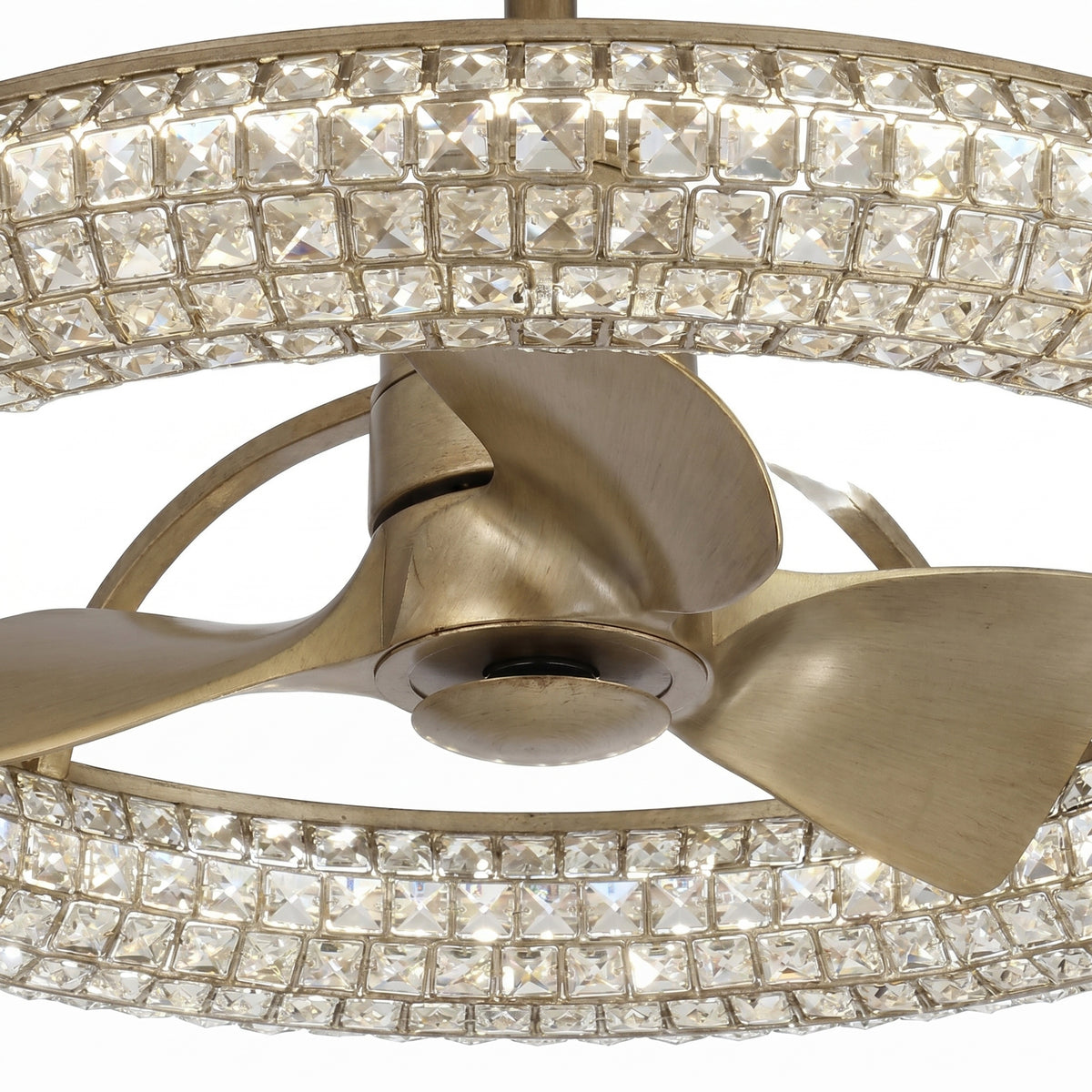 33" Nova LED Crystal Chandelier Ceiling Fan