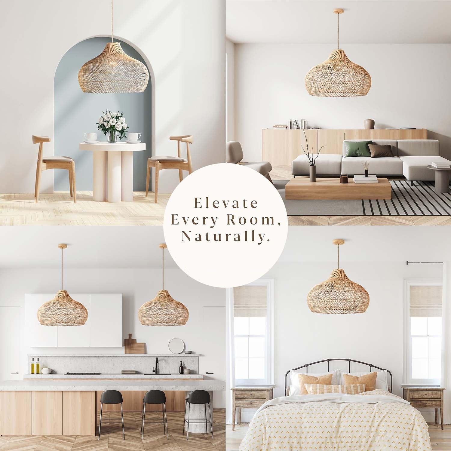 Kloe Rattan Pendant Light