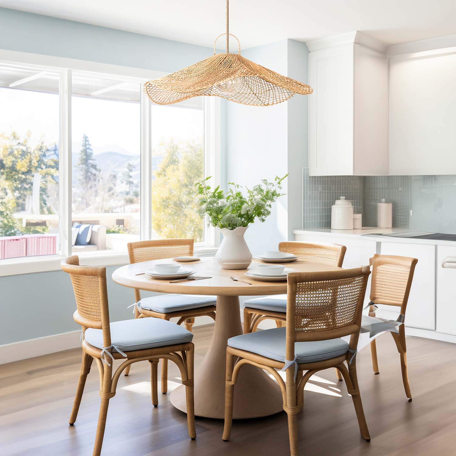 Lotus Rattan Pendant Light