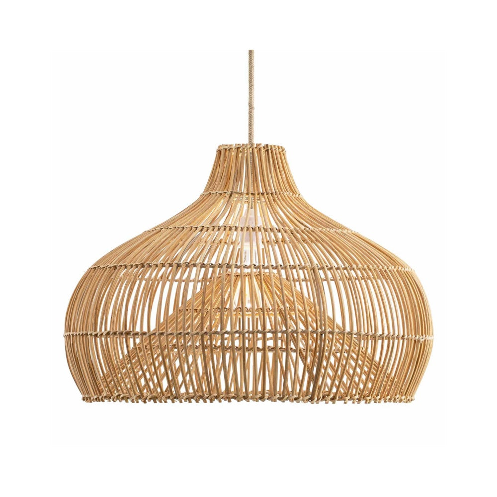 Oceania Cone Rattan Pendant Light